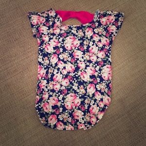 Floral maternity shirt