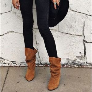 Kelsi Dagger Suede Tan Polianna Booties