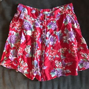 Floral mini skirt