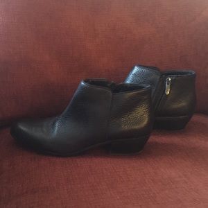 Black Leather Ankle Boot