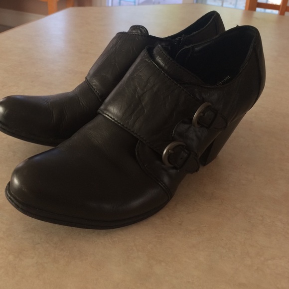 Born Concept BOC black booties leather size 9