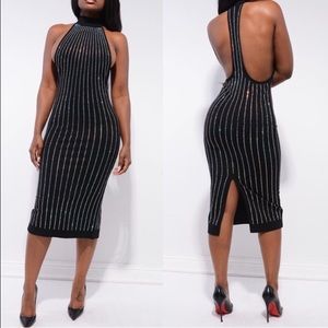 Black bodycon dress