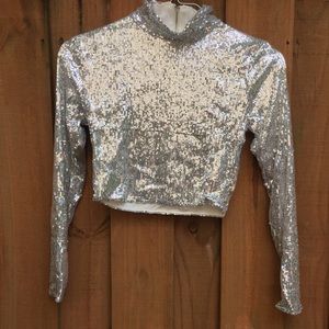 Shimmering crop top