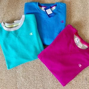 Bundle of 3 woman's XL champion sweatshirts NWT