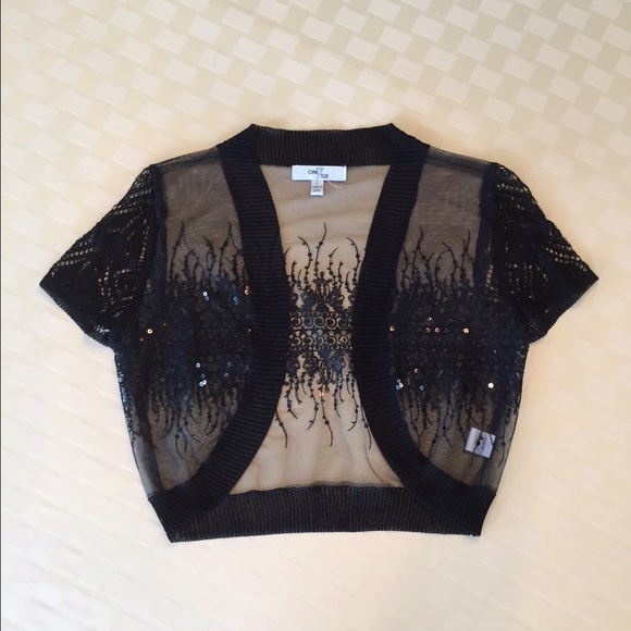 Beautiful sequined evening shrug cardigan