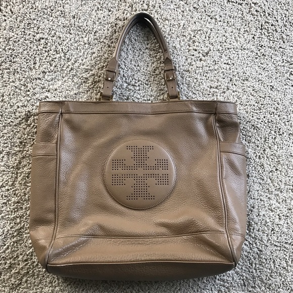 tory burch perforated logo tote