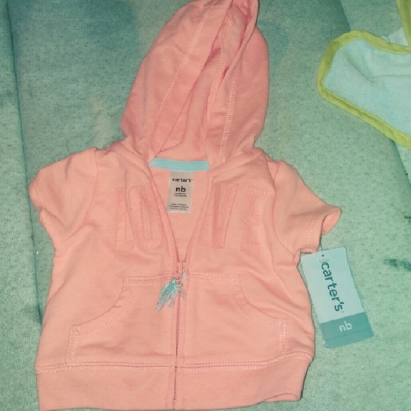 Baby cardigan zip up short sleeve hoodie
