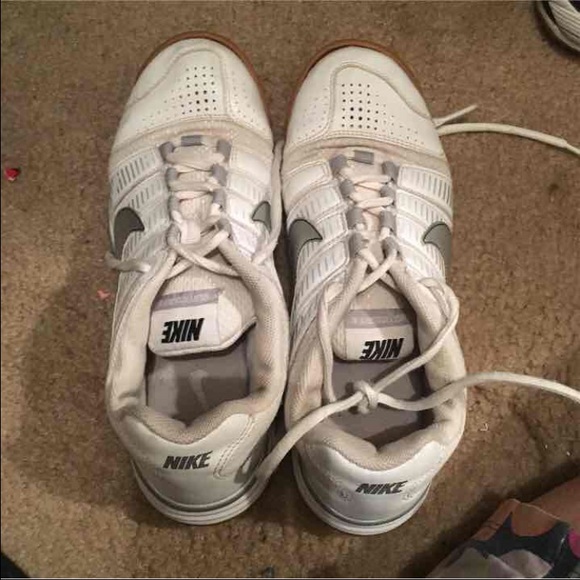 White Nike volleyball shoes