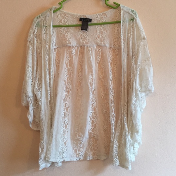 Off-White Lace Kimono (Boho Hippie Chic)