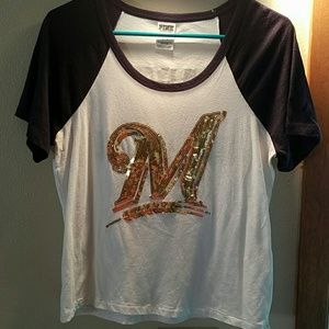 VS PINK Brewers sparkle top!