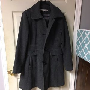 Kenneth Cole long pea coat - Size 14 - Gray