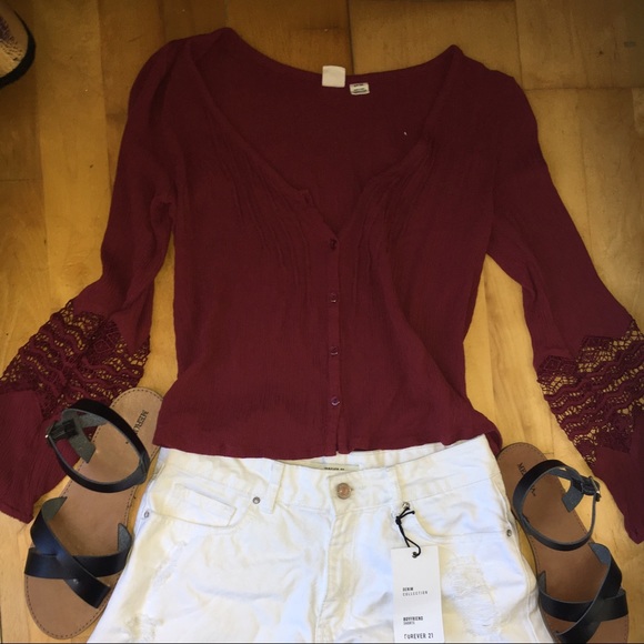 SOLD: Maroon Crop Top