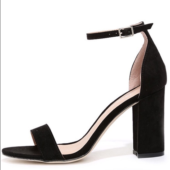 madden girl black block heel