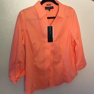 💙Button up coral Jones New York Tee💙