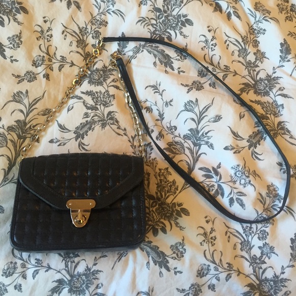 Banana Republic Black Quilted Crossbody