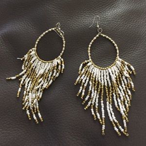 Statement beaded earrings