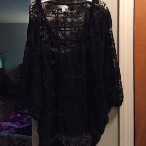 Black lacy top