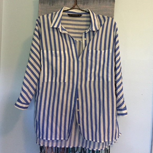 Zara striped button-down