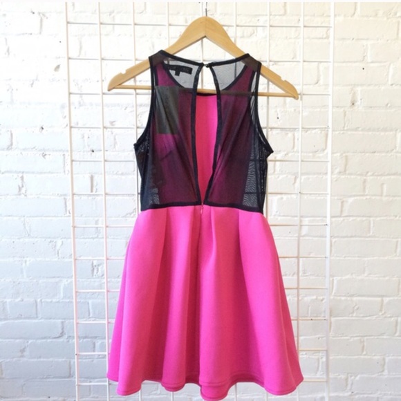 Hot pink neoprene dress S - Picture 2 of 2