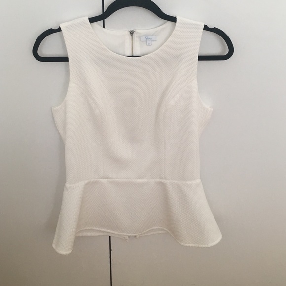 Elorie peplum white top