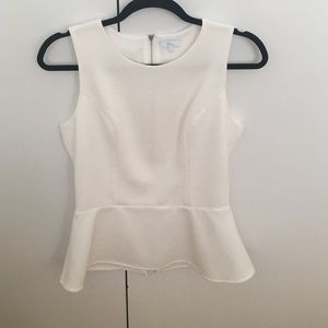 Elorie peplum white top