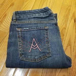7 For All Mankind Pink "A" Pocket