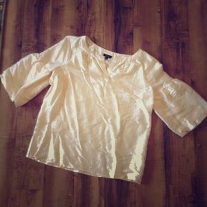 Talbots Shiny Ivory Blouse!🌷