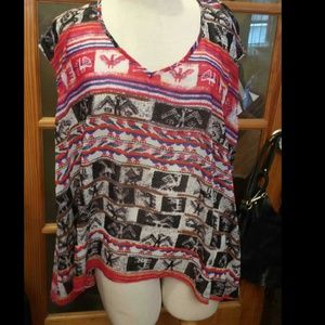 Show Me Your Mumu Sheer Aztec Top Small