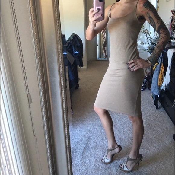 Tan cotton dress