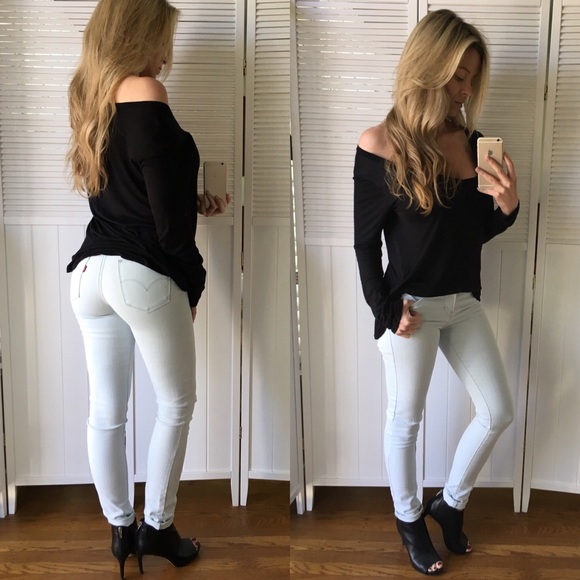 Sold Out • Ultra Light Wash, High arise Skinnys - Picture 2 of 4