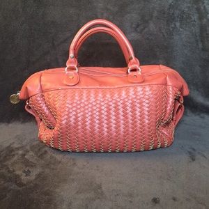 Deux Lux red leather handbag