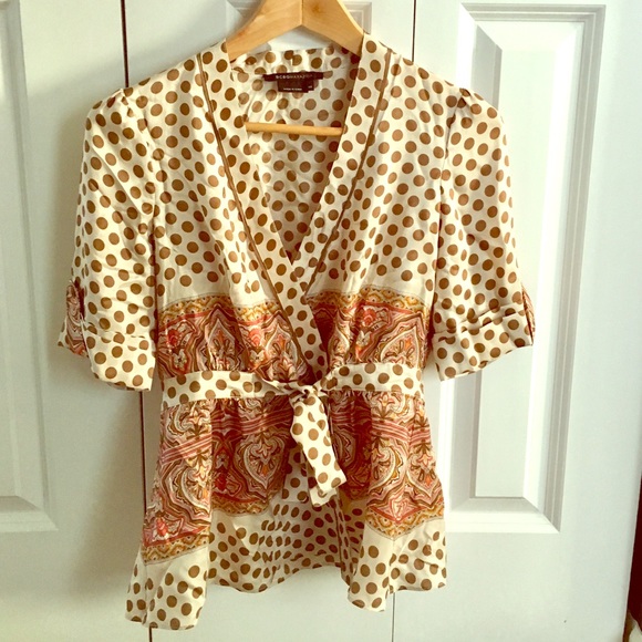 BCBGMaxAzria Tops - BCBG MAXAZRIA  silk kimono top
