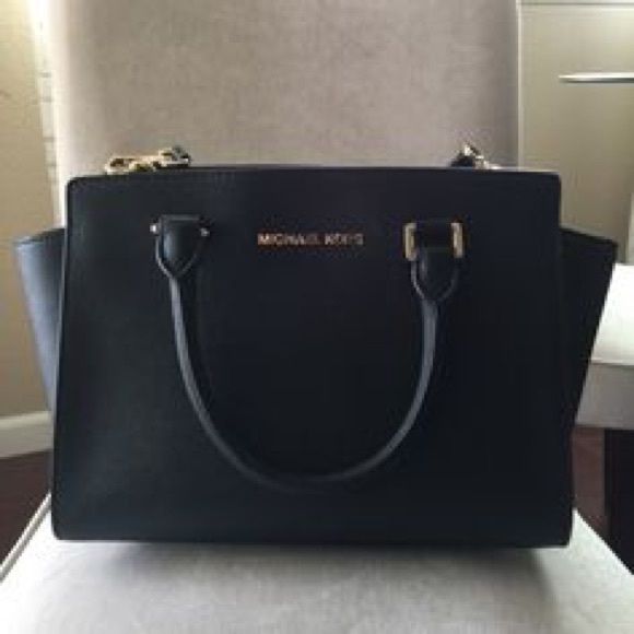 Michael Kors Selma black satchel bag