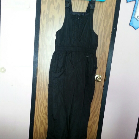 Black Snow Pants w/ Adjustable Shoulder Straps