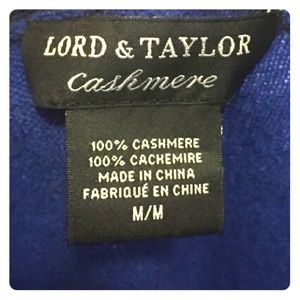 Lord & Taylor CASHMERE Tunic Top - Royal Blue 💙