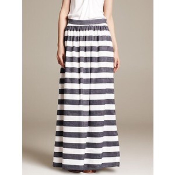 Banana Republic stripe maxi skirt sz 2 NWT