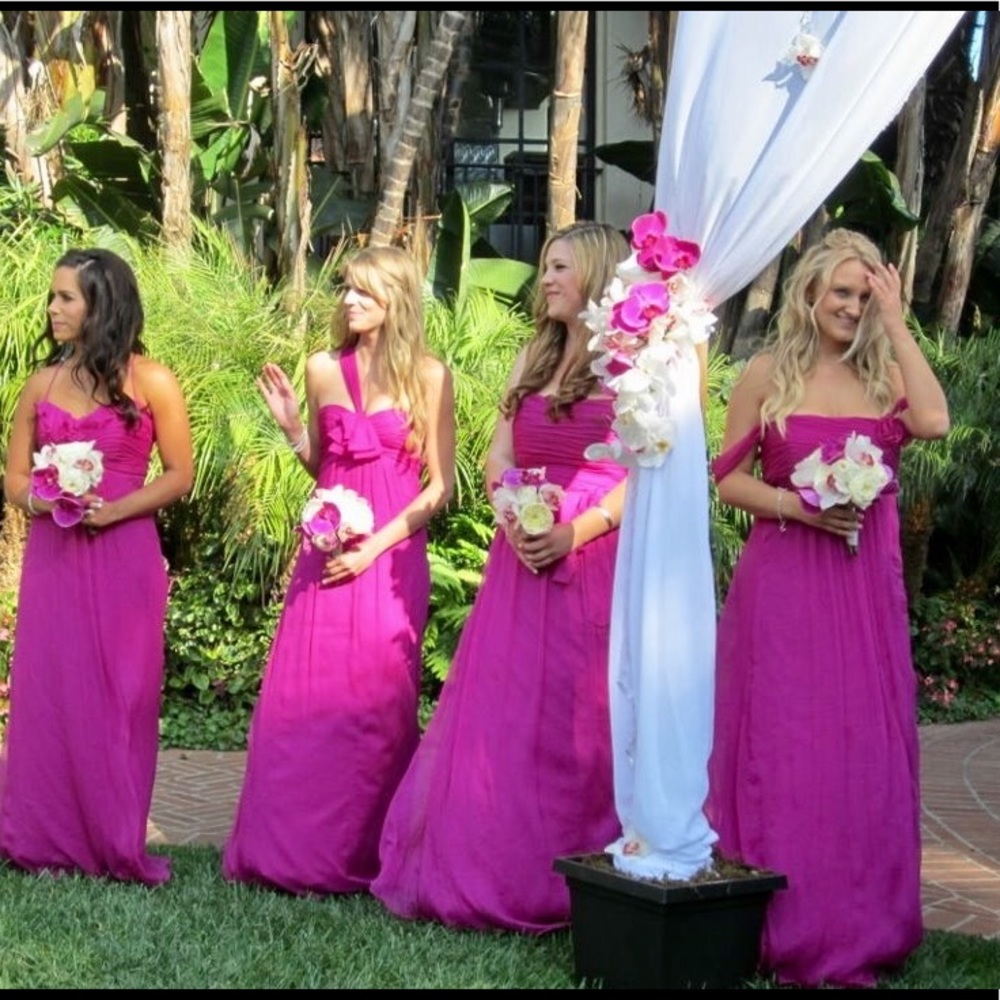 Crinkle silk chiffon gown