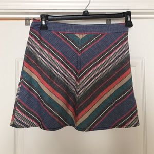 Free people, multi-colored skirt.