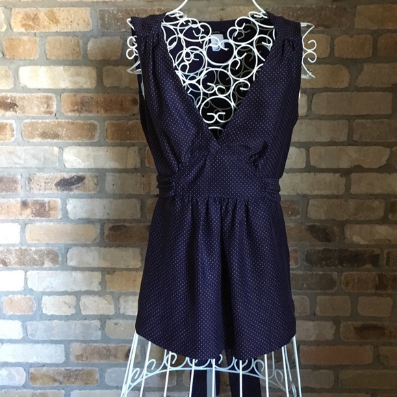 J Crew Polka Dot Silk Top