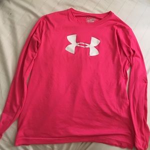 Pink under armour long sleeve