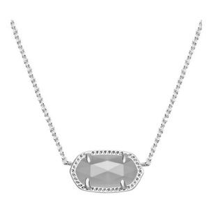 NWT Elisa KENDRA SCOTT slate silver necklace choke