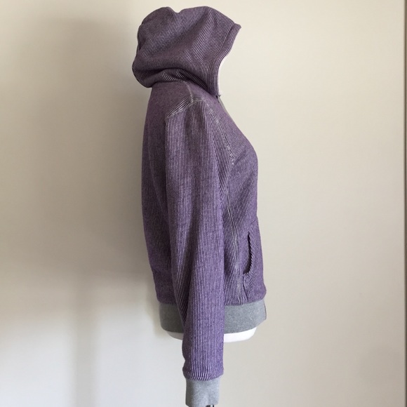 Stussy Purple Hooded Jacket w/ Faux Fur Lining - Picture 2 of 4