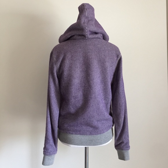 Stussy Purple Hooded Jacket w/ Faux Fur Lining - Picture 3 of 4