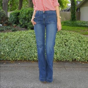 J Brand Bette High-Waisted Flare Wide Leg Jeans