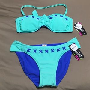 Reversible two piece swim suit, NWT