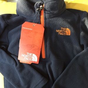 The North Face fleece NWT! Blue with orange zipper