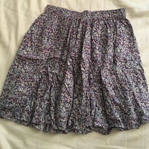 Purple glory skirt with flowers