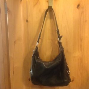 Black Leather hobo bag