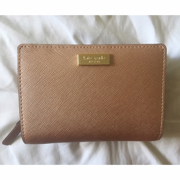 Kate Spade Newberry Lane Cara Gold Leather Wallet
