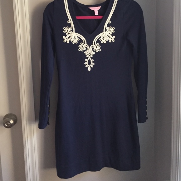 Lilly Pulitzer Navy Long Sleeve Dress
